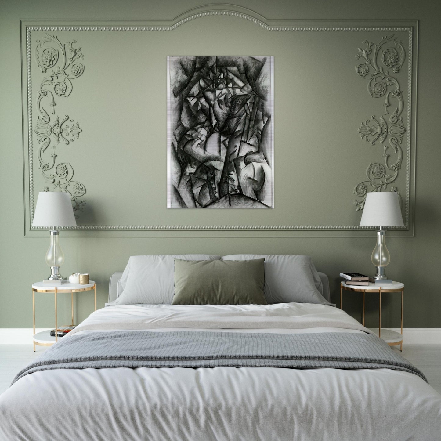 CONCERT CAFE 1912 - Carlo Carra Brushed Aluminum Print - 70x100 cm / 28x40 inches | Carlo Carra Aluminum Print | Carlo Carra Prints