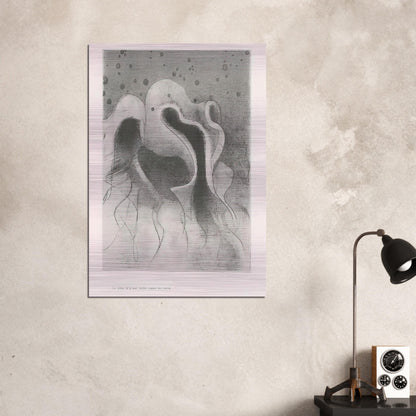 THE BEASTS OF THE SEA ROUND LIKE LEATHER BOTTLES PLATE 22 1896 - Odilon Redon Brushed Aluminum Print - 70x100 cm / 28x40 inches | Odilon Redon Aluminum Print | Odilon Redon Prints