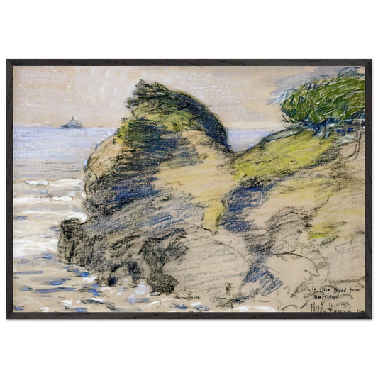 Oregon Coast - Childe Hassam 70x100 cm / 28x40 inches Framed Art Print – Black Wooden Frame