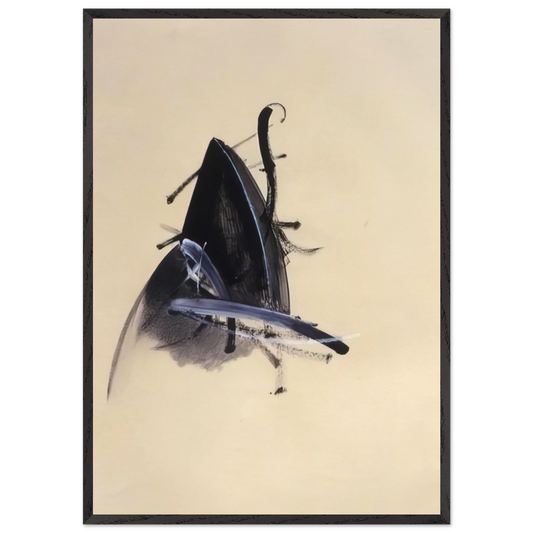 Jay DeFeoBIGUntitled Jewelry Series - Jay DeFeo 70x100 cm / 28x40 inches Framed Art Print – Black Wooden Frame
