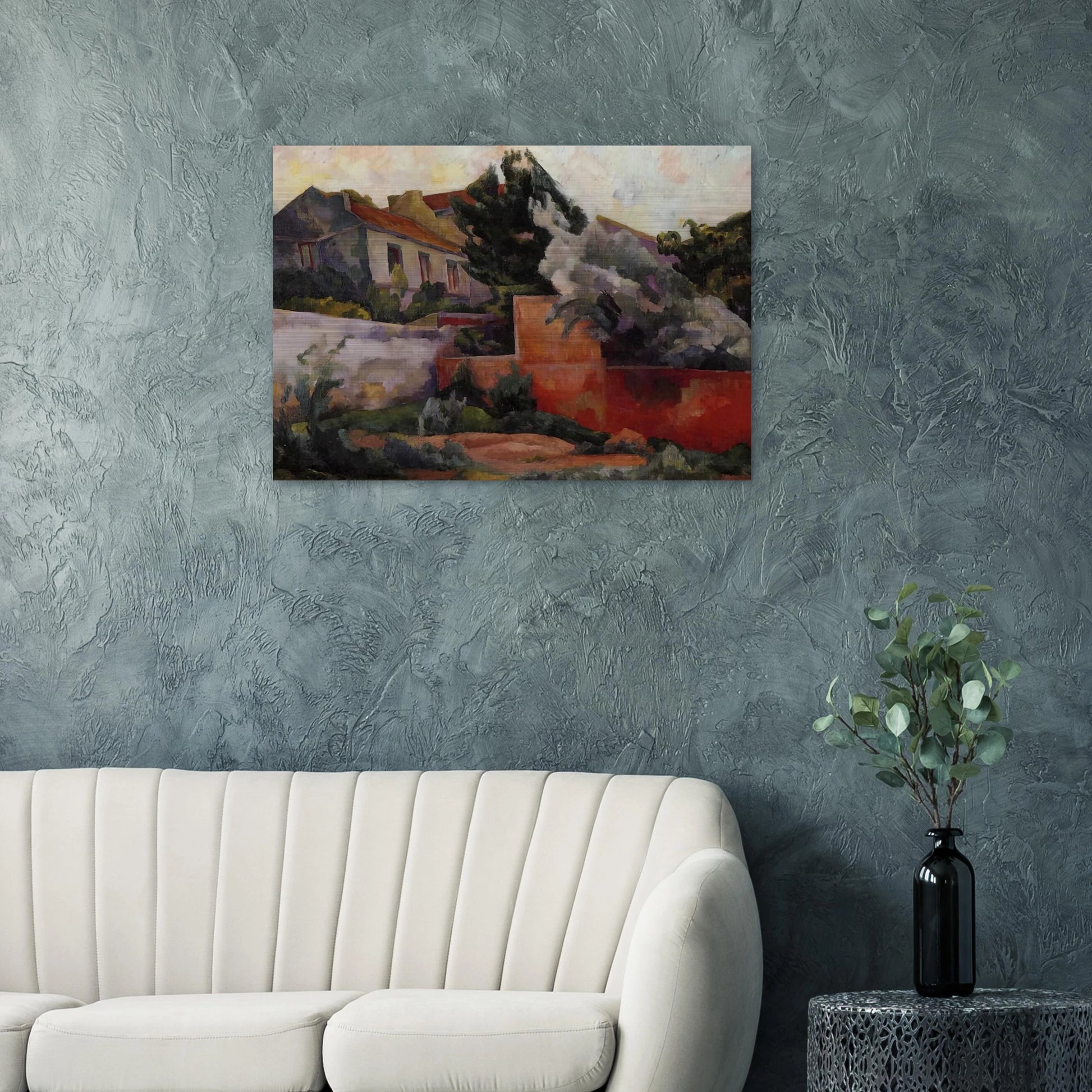 THE OUTSKIRTS OF PARIS 1918 - Diego Rivera Brushed Aluminum Print - 70x100 cm / 28x40 inches | Diego Rivera Aluminum Print | Diego Rivera Prints