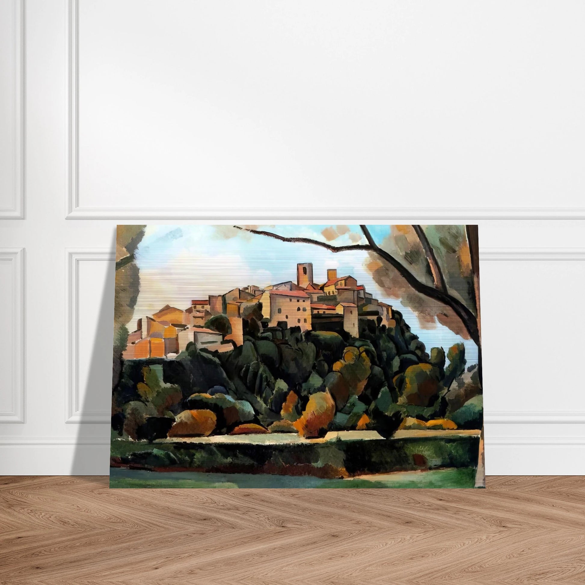 VISTA DE SAINT PAUL DE VENCE 1910 - Andre Derain Brushed Aluminum Print - 70x100 cm / 28x40 inches | Andre Derain Aluminum Print | Andre Derain Prints