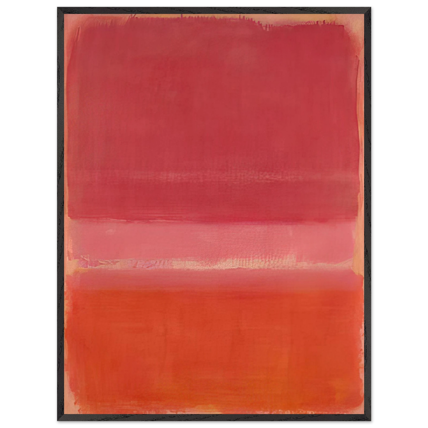 Mark Rothko - Untitled Red - 1956 Wall Art - 21x29.7 cm / 8x12" - Premium Wooden Framed Poster With Fine Art Paper - Black frame