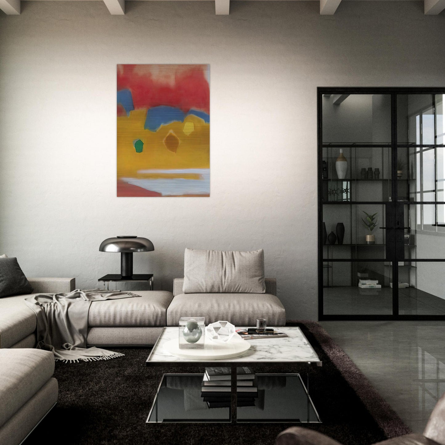 ZARZUELA 1982 - Esteban Vicente Brushed Aluminum Print - 70x100 cm / 28x40 inches | Esteban Vicente Aluminum Print | Esteban Vicente Prints