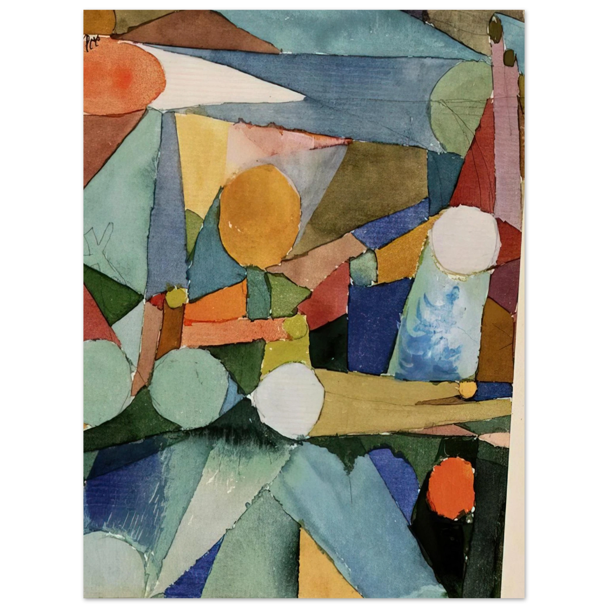 Paul Klee - COLOUR SHAPES 1914  75x100 cm / 30x40inches Fine Art Poster
