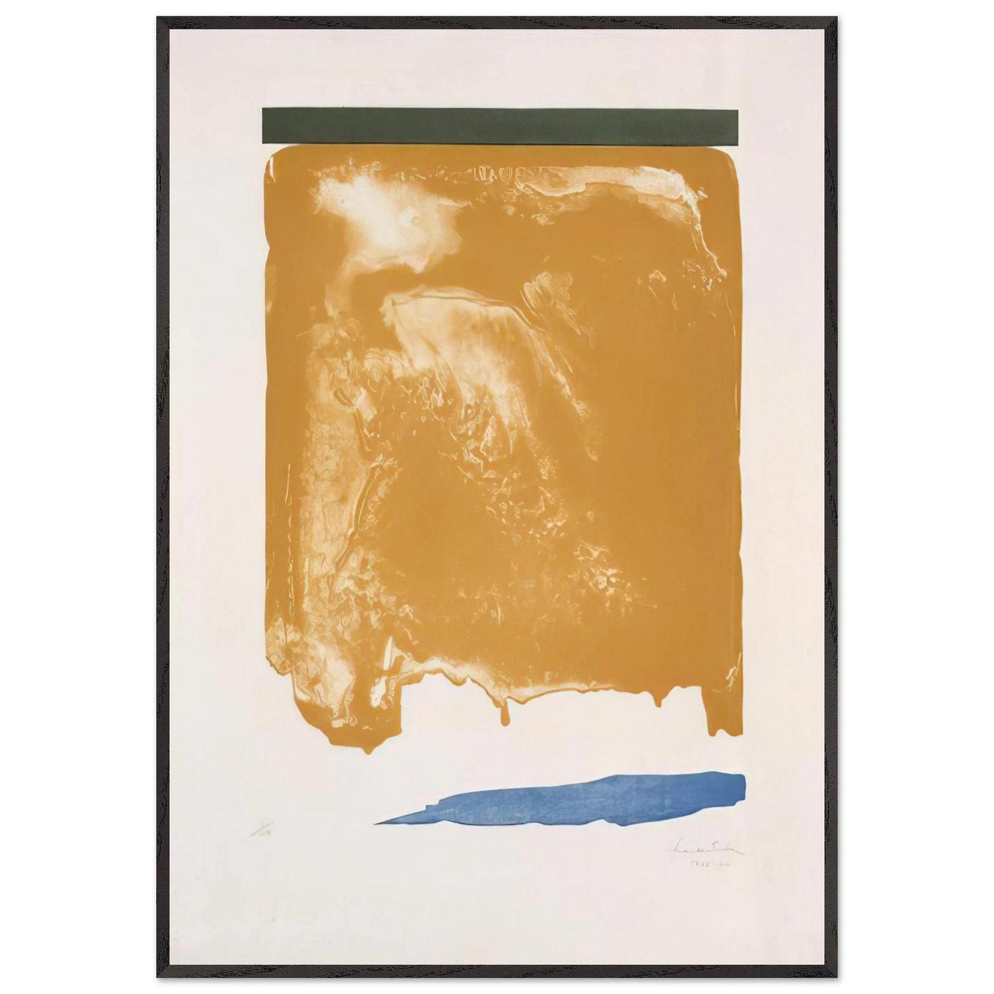 Helen Frankenthaler - Persian Garden - 1966 Wall art - 30x45 cm / 12x18 inches - Premium Wooden Framed Poster With Fine Art Paper-canvas - White frame
