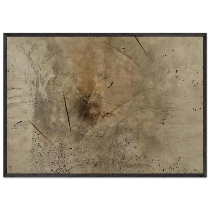 Variations III 29 - Abstract Expressionism - John Cage 70x100 cm / 28x40 inches Framed Art Print – Black Wooden Frame