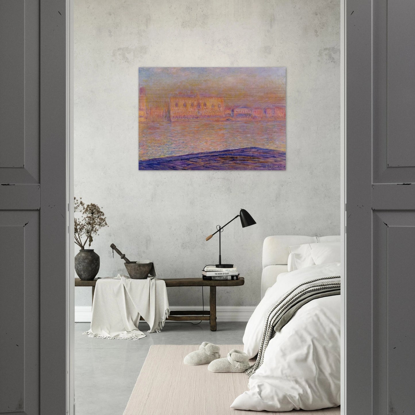 The Doges' Palace Seen from San Giorgio Maggiore - claude monet Brushed Aluminum Print - 70x100 cm / 28x40 inches | claude monet Aluminum Print | claude monet Prints