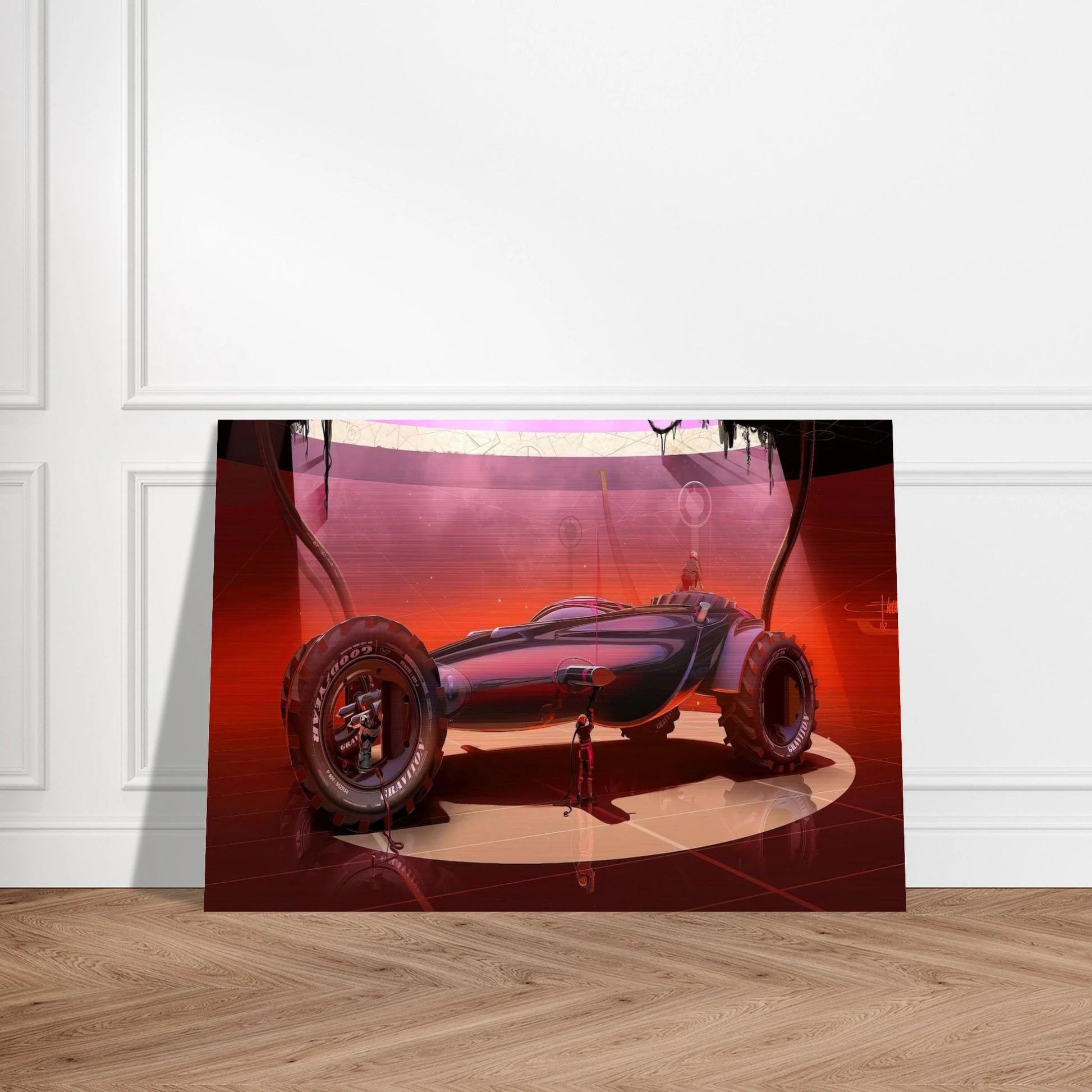 Syd Mead - Syd Mead Brushed Aluminum Print - 70x100 cm / 28x40 inches | Syd Mead Aluminum Print | Syd Mead Prints