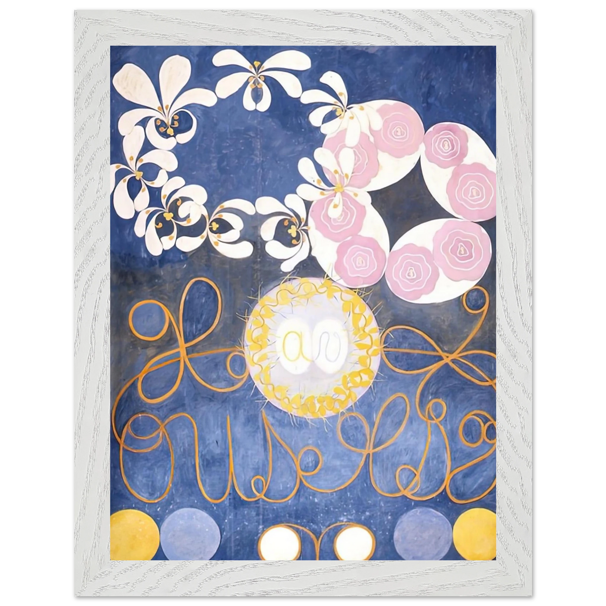 Hilma af Klint - THE TEN LARGEST 1907 Wall art - 60x80 cm / 24x32 inches - Premium Wooden Framed Poster With Fine Art Paper - White frame