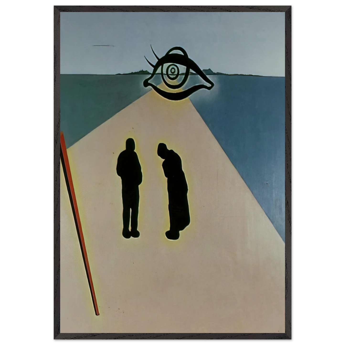 THE EYE OF THE ANGELUS - Salvador Dali 70x100 cm / 28x40 inches Framed Art Print – Black Wooden Frame