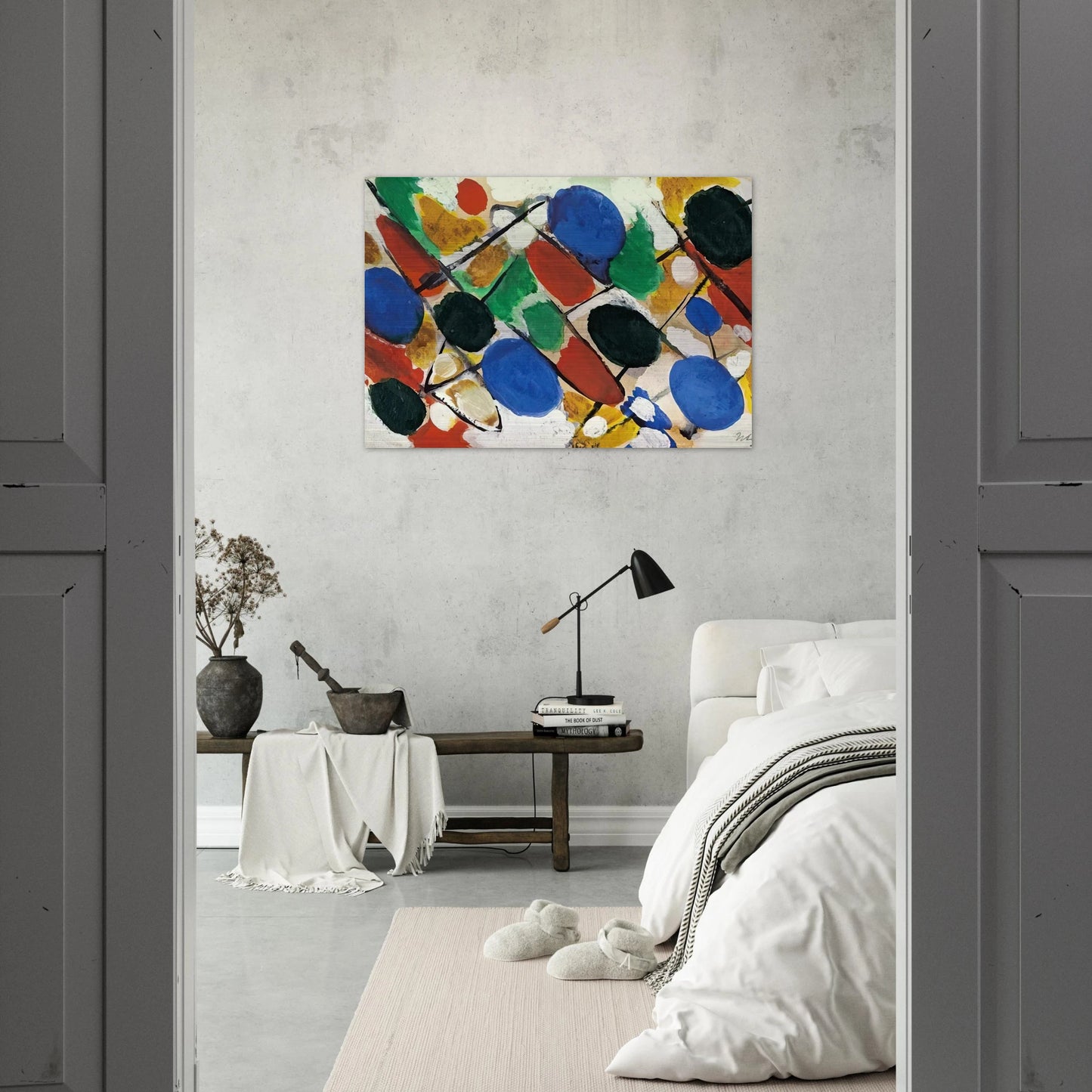 Scheiben - 1955 - Ernst Wilhelm Nay Brushed Aluminum Print - 70x100 cm / 28x40 inches | Ernst Wilhelm Nay Aluminum Print | Ernst Wilhelm Nay Prints