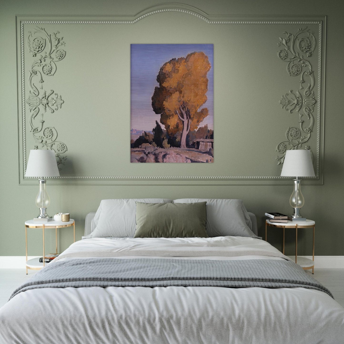LOW COUNTRY COTTONWOOD 1940 - Maynard Dixon Brushed Aluminum Print - 70x100 cm / 28x40 inches | Maynard Dixon Aluminum Print | Maynard Dixon Prints