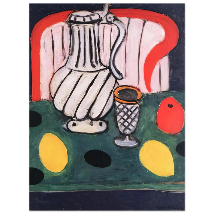 Henri Matisse - TIN PITCHER LEMON AND ARMCHAIR 1939  75x100 cm / 30x40inches Fine Art Poster