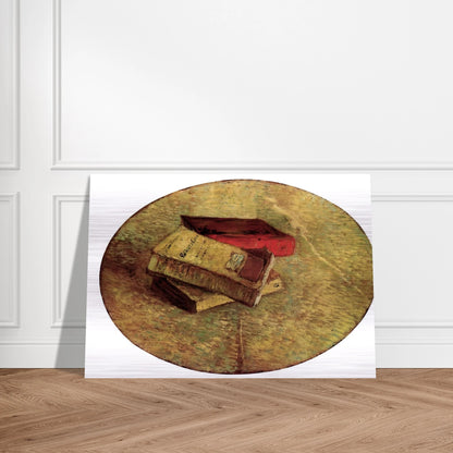 Still Life with Three Books - Vincent van Gogh Brushed Aluminum Print - 70x100 cm / 28x40 inches | Vincent van Gogh Aluminum Print | Vincent van Gogh Prints