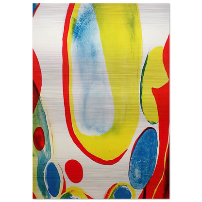 Red, Yellow and Blue - Alice Baber Brushed Aluminum Print - 70x100 cm / 28x40 inches | Alice Baber Aluminum Print | Alice Baber Prints