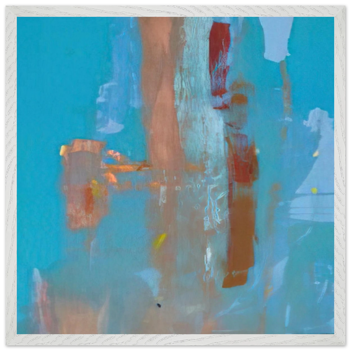 Helen Frankenthaler - In on Blue - 1976 Wall art - 40x60 cm / 16x24 inches - Premium Wooden Framed Poster With Fine Art Paper-canvas - Wood frame