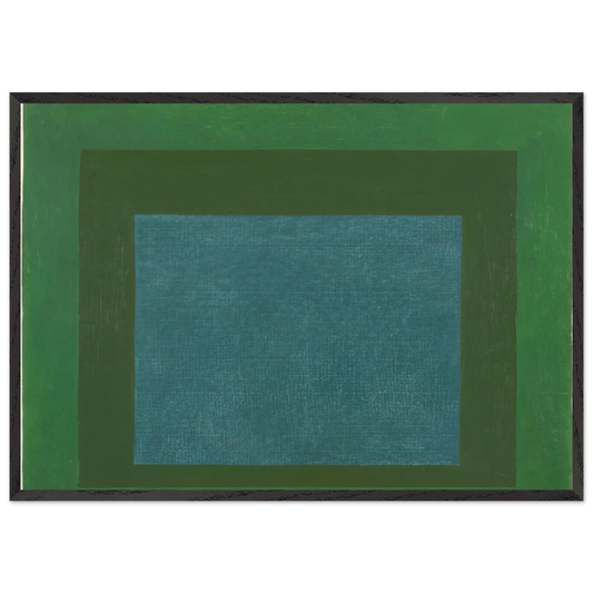 HOMAGE TO THE SQUARE 1963 - Josef Albers 70x100 cm / 28x40 inches Framed Art Print – Black Wooden Frame
