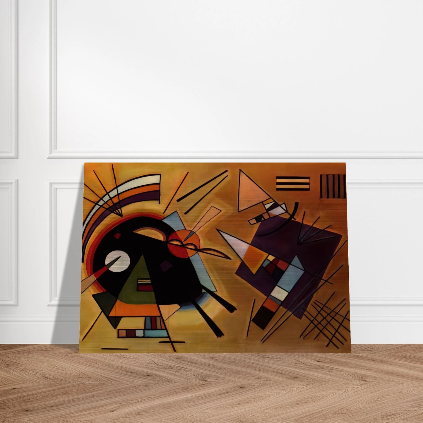 BLACK AND VIOLET 1923 - Wassily Kandinsky Brushed Aluminum Print - 70x100 cm / 28x40 inches | Wassily Kandinsky Aluminum Print | Wassily Kandinsky Prints