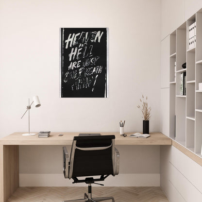 Heaven and Hell Are Just One Breath Away! - Andy Warhol Brushed Aluminum Print - 70x100 cm / 28x40 inches | Andy Warhol Aluminum Print | Andy Warhol Prints