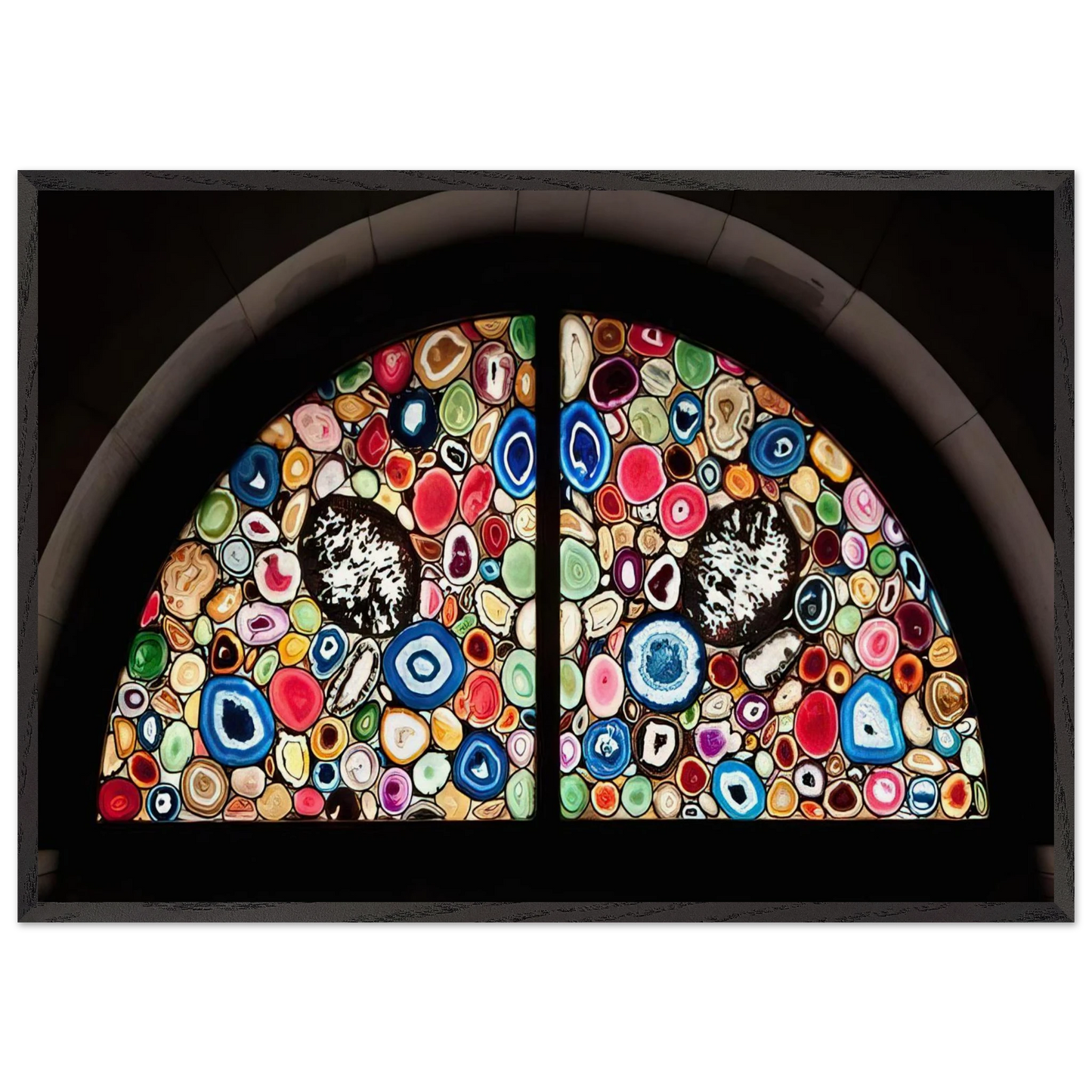 AHATFENSTER 2009 3 - Sigmar Polke 70x100 cm / 28x40 inches Framed Art Print – Black Wooden Frame