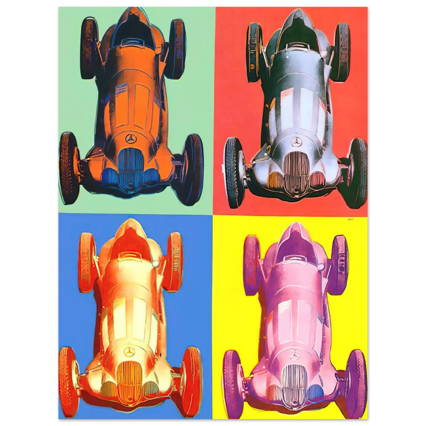 Andy Warhol - Benz Racing Car Fine Art Poster