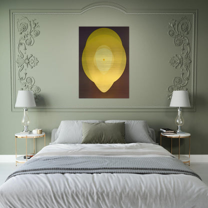 Yellow Mandala - 1970 - Clarence Holbrook Carter Brushed Aluminum Print - 70x100 cm / 28x40 inches | Clarence Holbrook Carter Aluminum Print | Clarence Holbrook Carter Prints