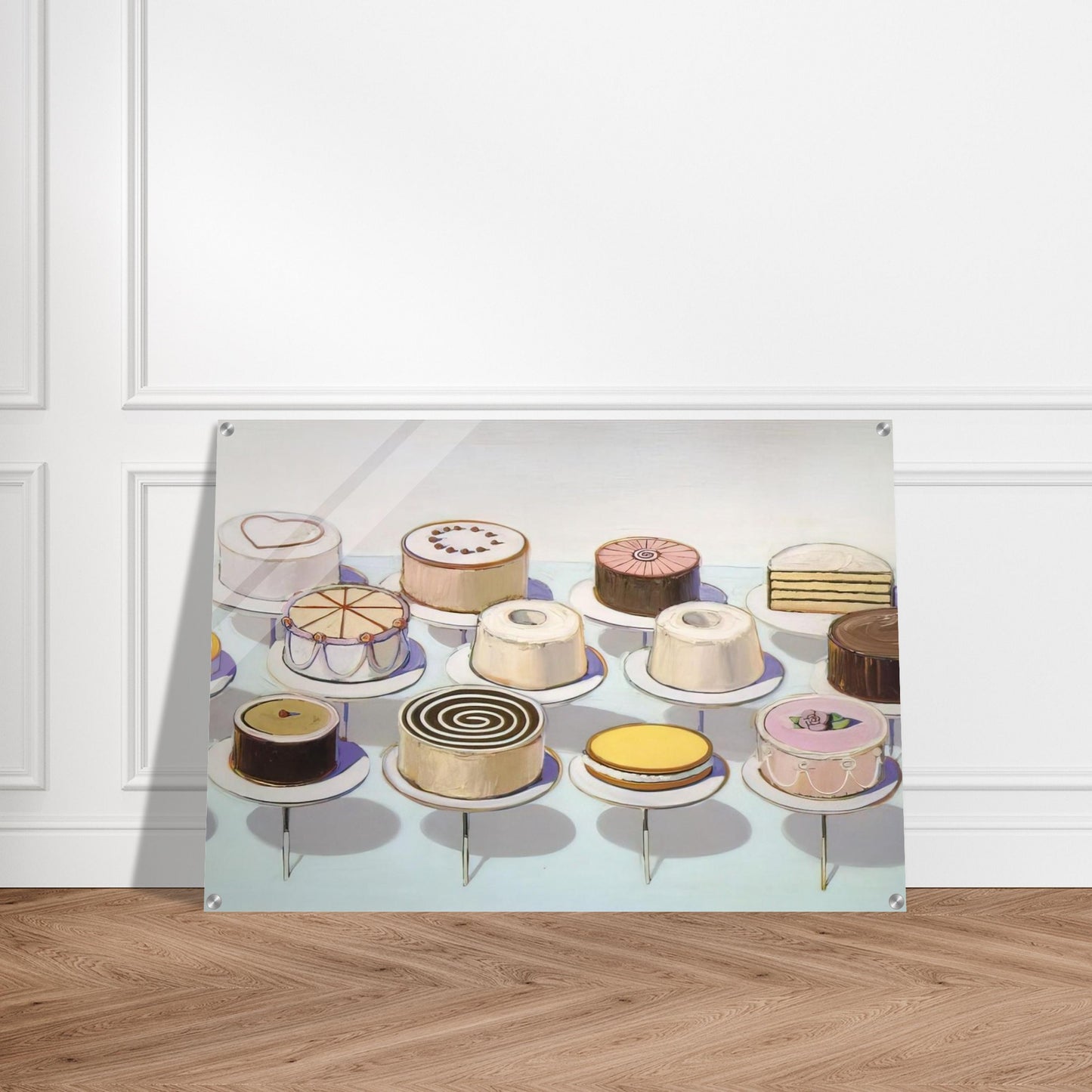 Cakes - 1963 - Wayne Thiebaud Acrylic Print - 70x100 cm / 28x40″ inches