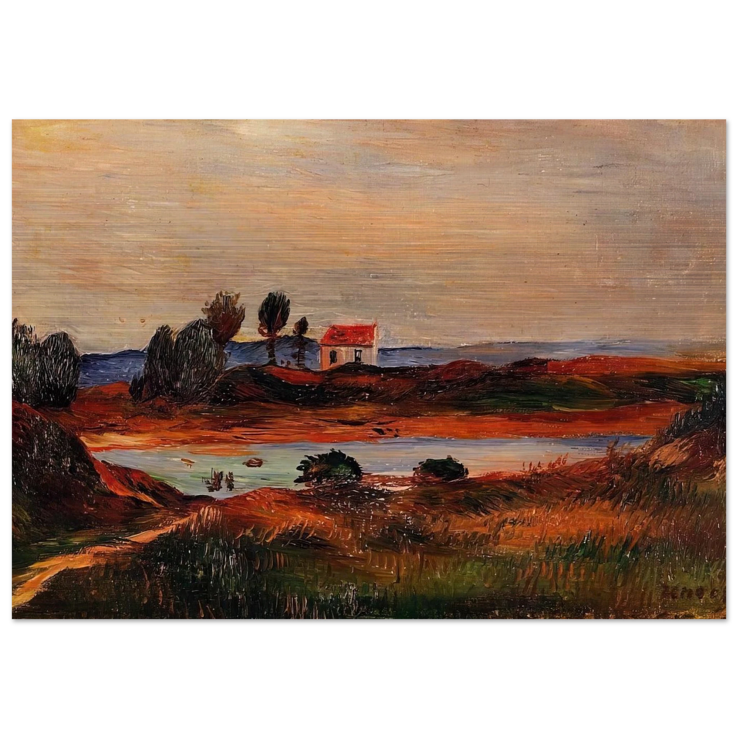 View of Brittany - Pierre-Auguste Renoir Brushed Aluminum Print - 70x100 cm / 28x40 inches | Pierre-Auguste Renoir Aluminum Print | Pierre-Auguste Renoir Prints