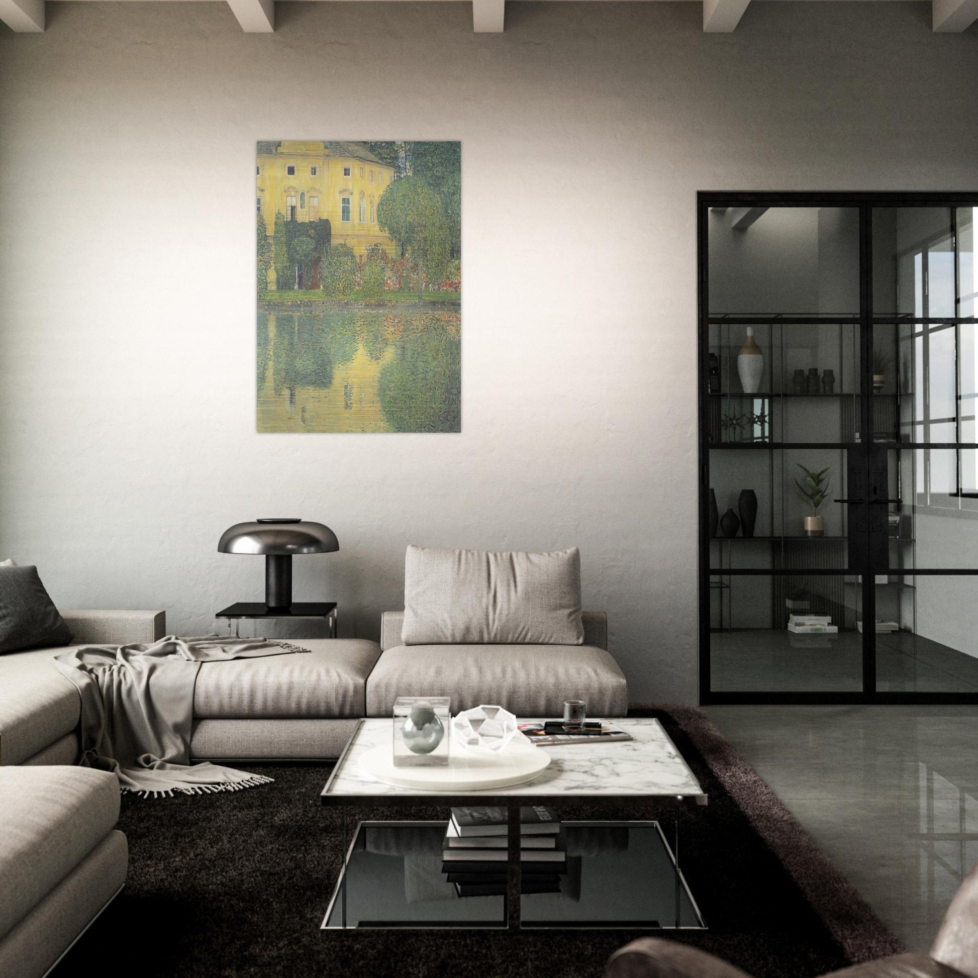 SCHLOSS KAMMER ON THE ATTERSEE IV - Gustav Klimt Brushed Aluminum Print - 70x100 cm / 28x40 inches | Gustav Klimt Aluminum Print | Gustav Klimt Prints