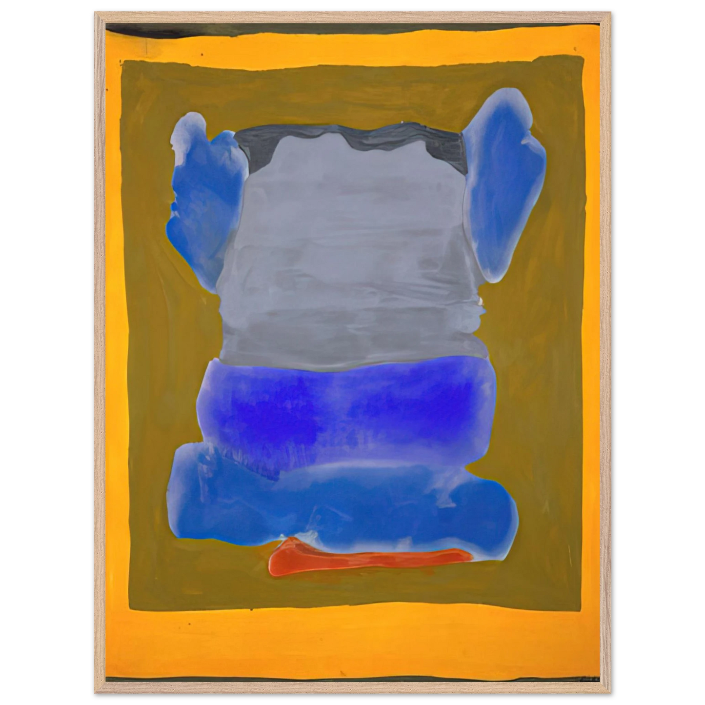 Helen Frankenthaler - Buddha s Court - 1964 Wall art - 15x20 cm / 6x8 inches - Premium Wooden Framed Poster With Fine Art Paper-canvas - Wood frame