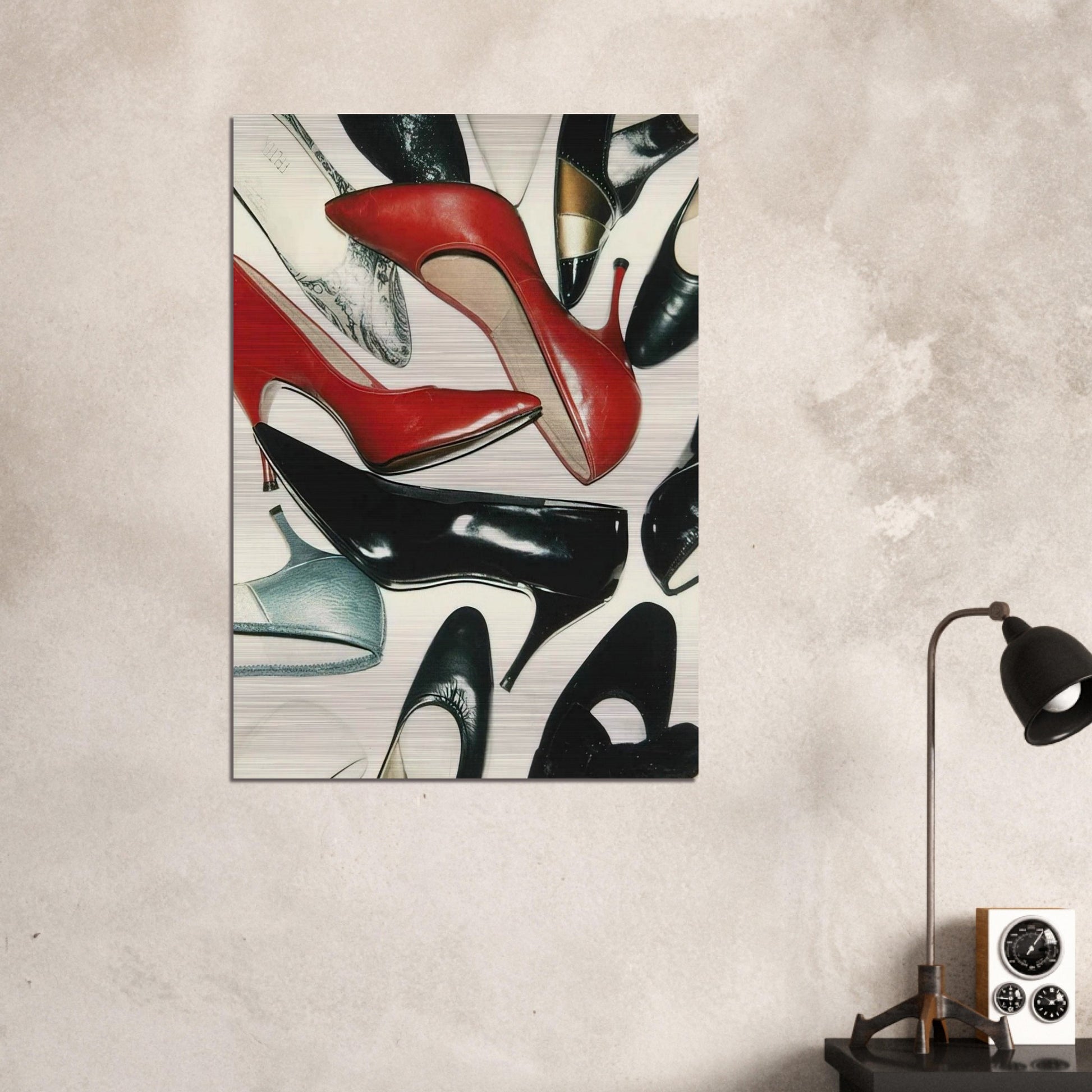 Shoes - Andy Warhol Brushed Aluminum Print - 70x100 cm / 28x40 inches | Andy Warhol Aluminum Print | Andy Warhol Prints