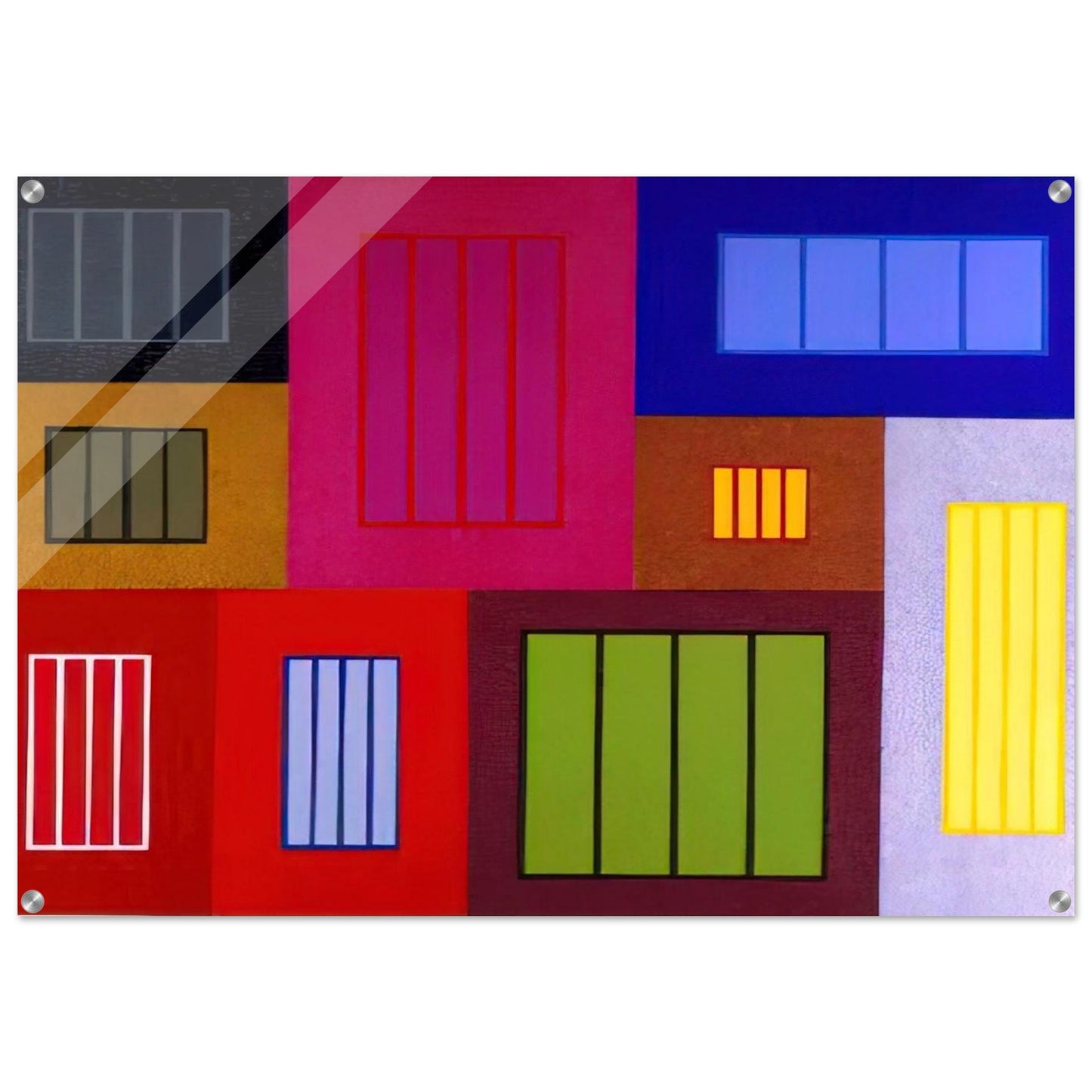 The Time Machine - 2002 - Peter Halley Acrylic Print - 70x100 cm / 28x40″ inches