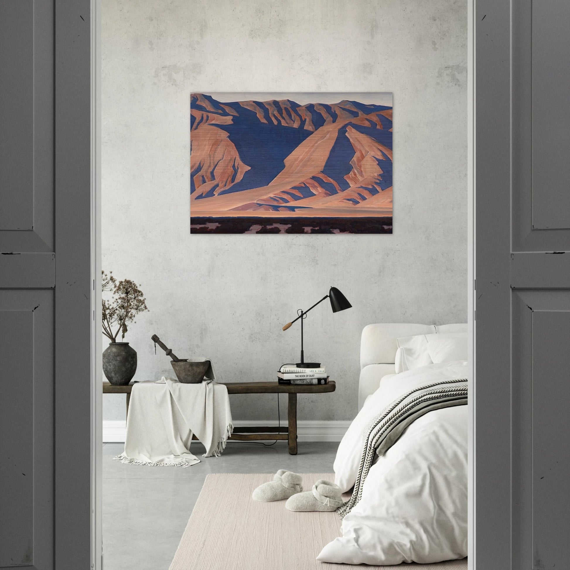 INYO MOUNTAINS 1944 - Maynard Dixon Brushed Aluminum Print - 70x100 cm / 28x40 inches | Maynard Dixon Aluminum Print | Maynard Dixon Prints