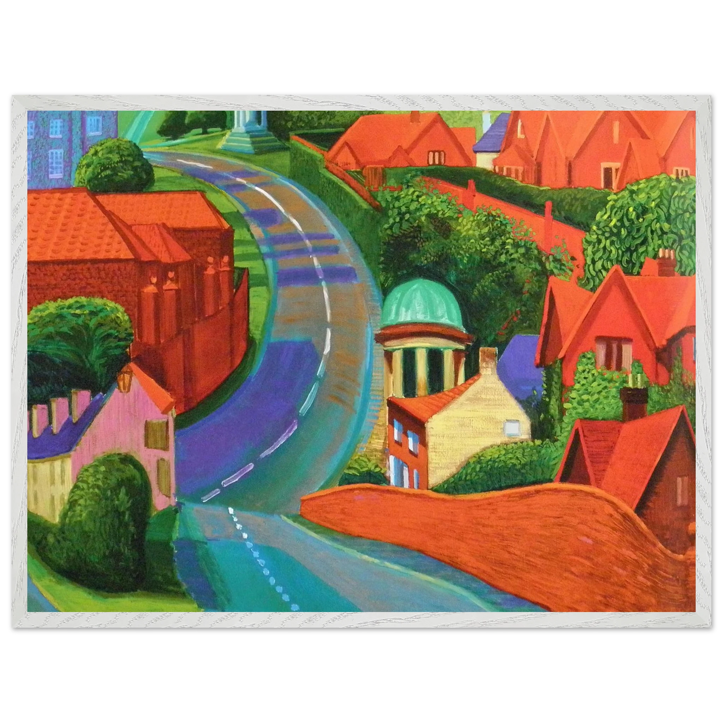 David Hockney - The Road to York Through Sledmere - A3 (29.7 x 42  cm) - Fine Art Poster-canvas - -