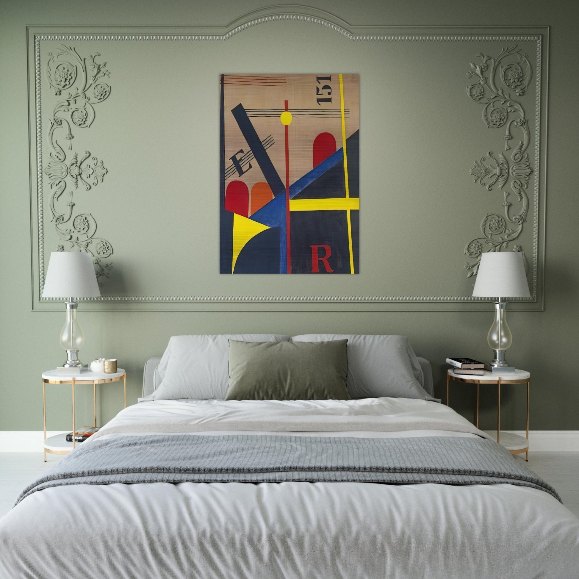 Large painting of the railroad - Laszlo Moholy-Nagy Brushed Aluminum Print - 70x100 cm / 28x40 inches | Laszlo Moholy-Nagy Aluminum Print | Laszlo Moholy-Nagy Prints