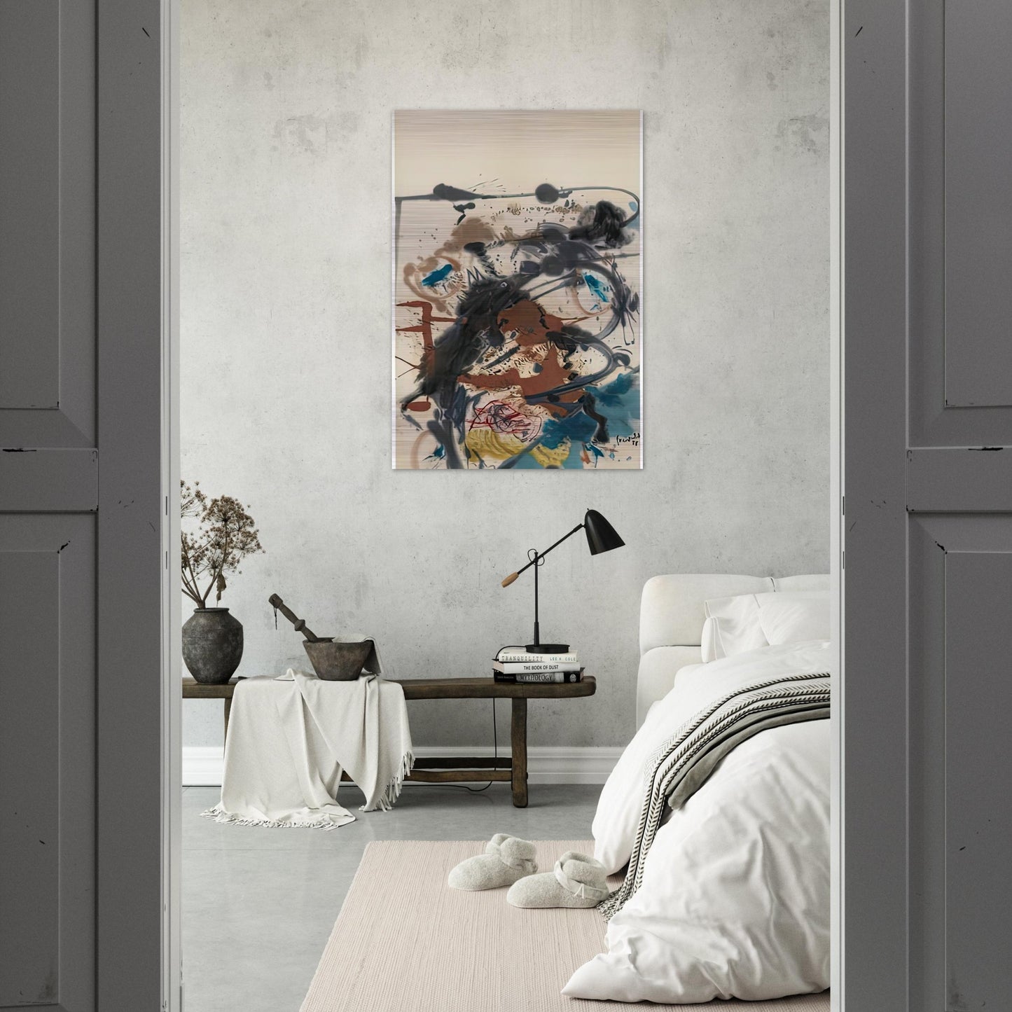 Winter Hunt, 1958- - Helen Frankenthaler Brushed Aluminum Print - 70x100 cm / 28x40 inches | Helen Frankenthaler Aluminum Print | Helen Frankenthaler Prints