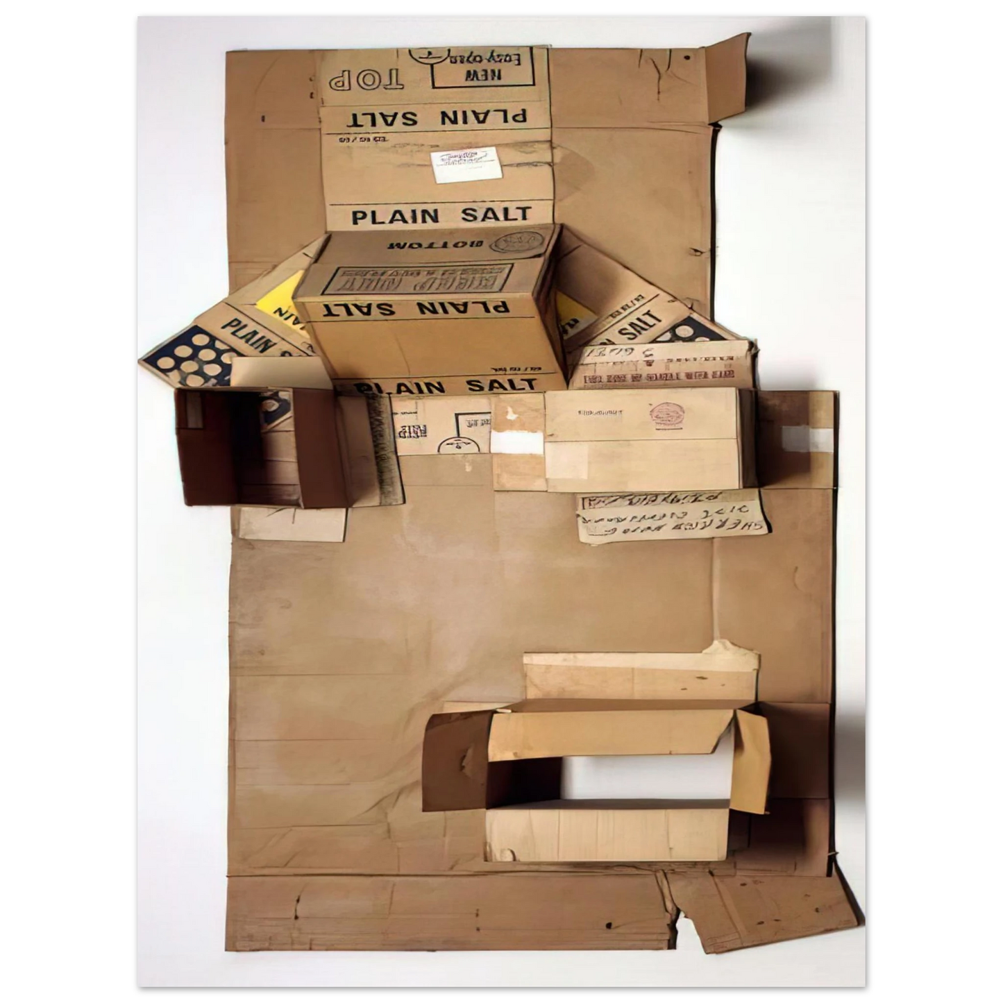 Robert Rauschenberg - PLAIN SALT CARDBOARD 1971  75x100 cm / 30x40inches Fine Art Poster
