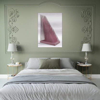 PROGRESION ROSA - Jesus Rafael Soto Brushed Aluminum Print - 70x100 cm / 28x40 inches | Jesus Rafael Soto Aluminum Print | Jesus Rafael Soto Prints