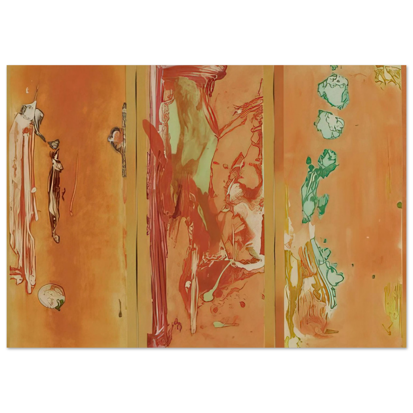 Helen Frankenthaler - Gateway - 1988 Wall art - 21x29.7 cm / 8x12" - Premium Wooden Framed Poster With Fine Art Paper-canvas - Black frame