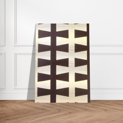 Black and White Repeat - 1953 - Leon Polk Smith Brushed Aluminum Print - 70x100 cm / 28x40 inches | Leon Polk Smith Aluminum Print | Leon Polk Smith Prints