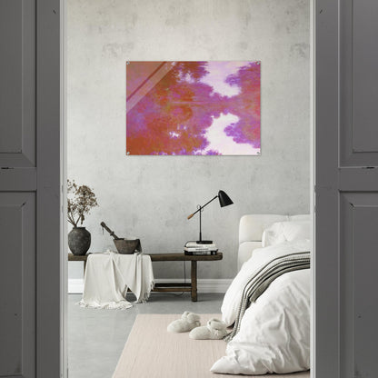 Misty Morning on the Seine, Mauve - claude monet Acrylic Print - 70x100 cm / 28x40″ inches