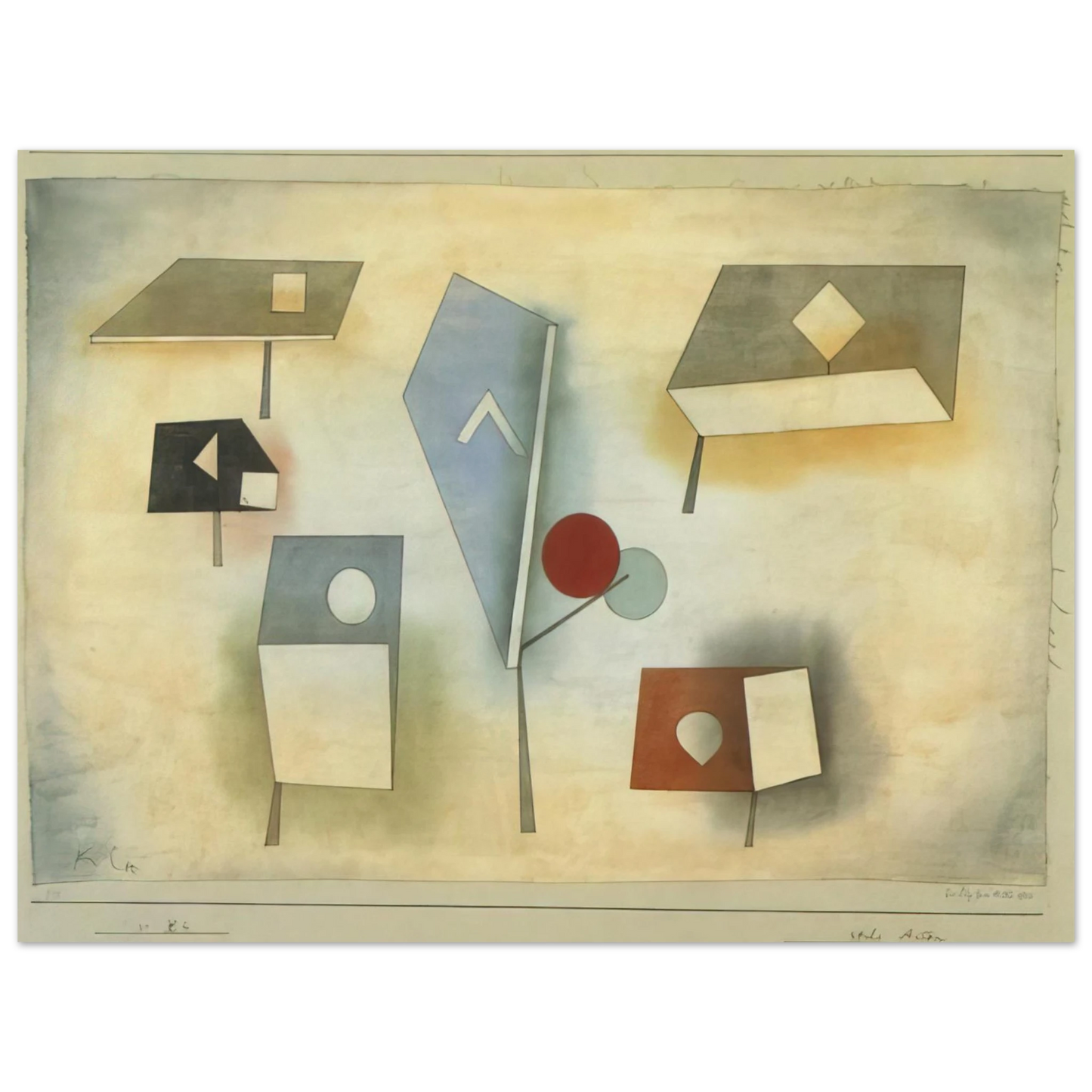 Paul Klee - SIX SPECIES 1921  75x100 cm / 30x40inches Fine Art Poster