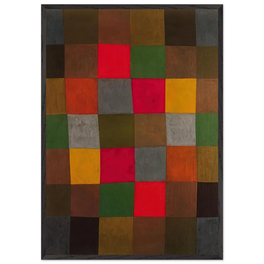 NEW HARMONY 1936 - Paul Klee 70x100 cm / 28x40 inches Framed Art Print – Black Wooden Frame