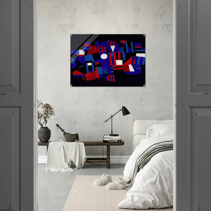 Red and Blue Composition - 1941 - Ad Reinhardt Acrylic Print - 70x100 cm / 28x40″ inches