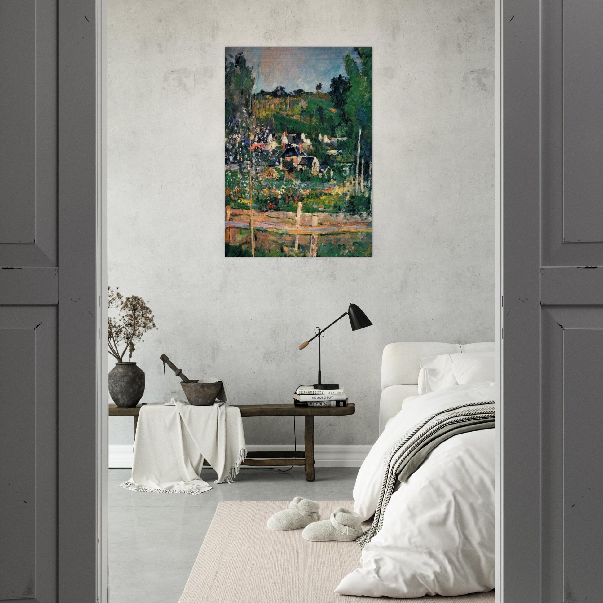 View of Auvers - Paul Cézanne Brushed Aluminum Print - 70x100 cm / 28x40 inches | Paul Cézanne Aluminum Print | Paul Cézanne Prints