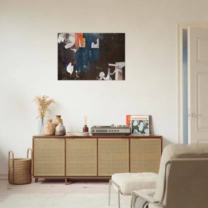 The Houston Scene - 1959 - Hassel Smith Brushed Aluminum Print - 70x100 cm / 28x40 inches | Hassel Smith Aluminum Print | Hassel Smith Prints