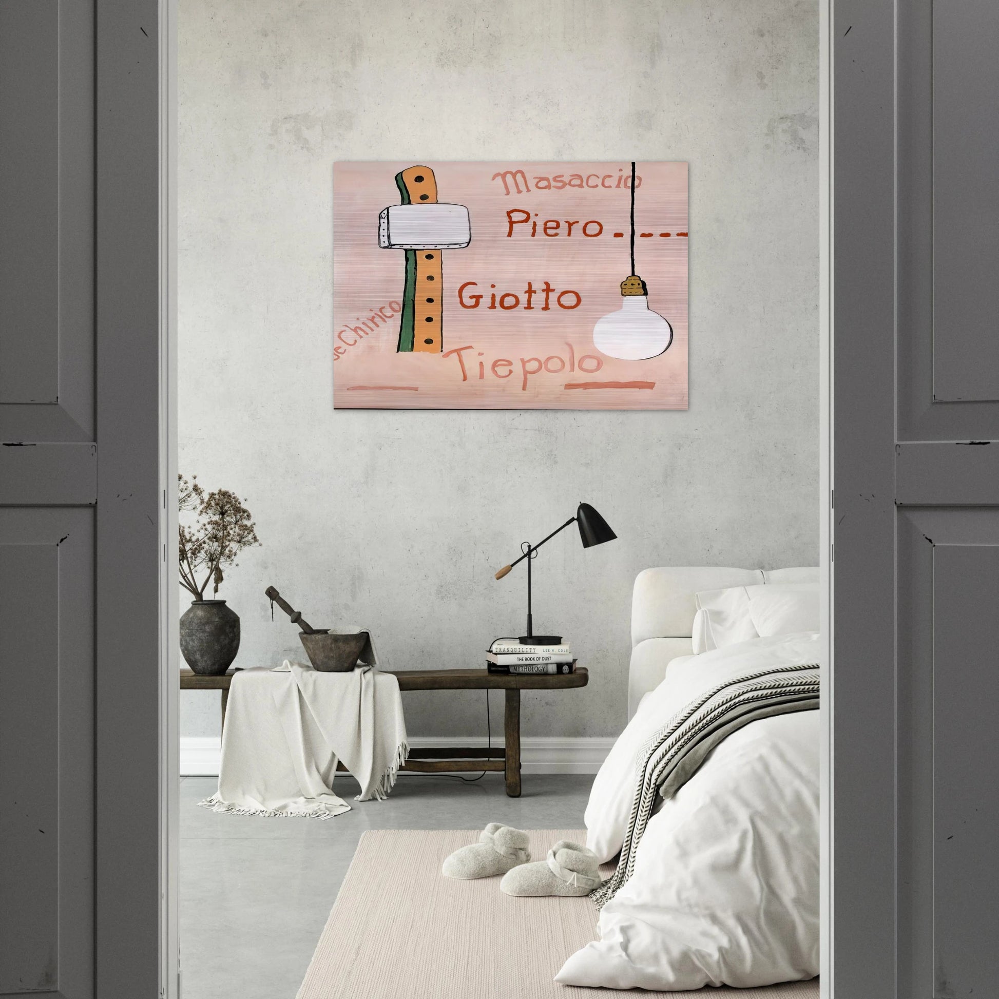 PANTHEON 1973 - Philip Guston Brushed Aluminum Print - 70x100 cm / 28x40 inches | Philip Guston Aluminum Print | Philip Guston Prints
