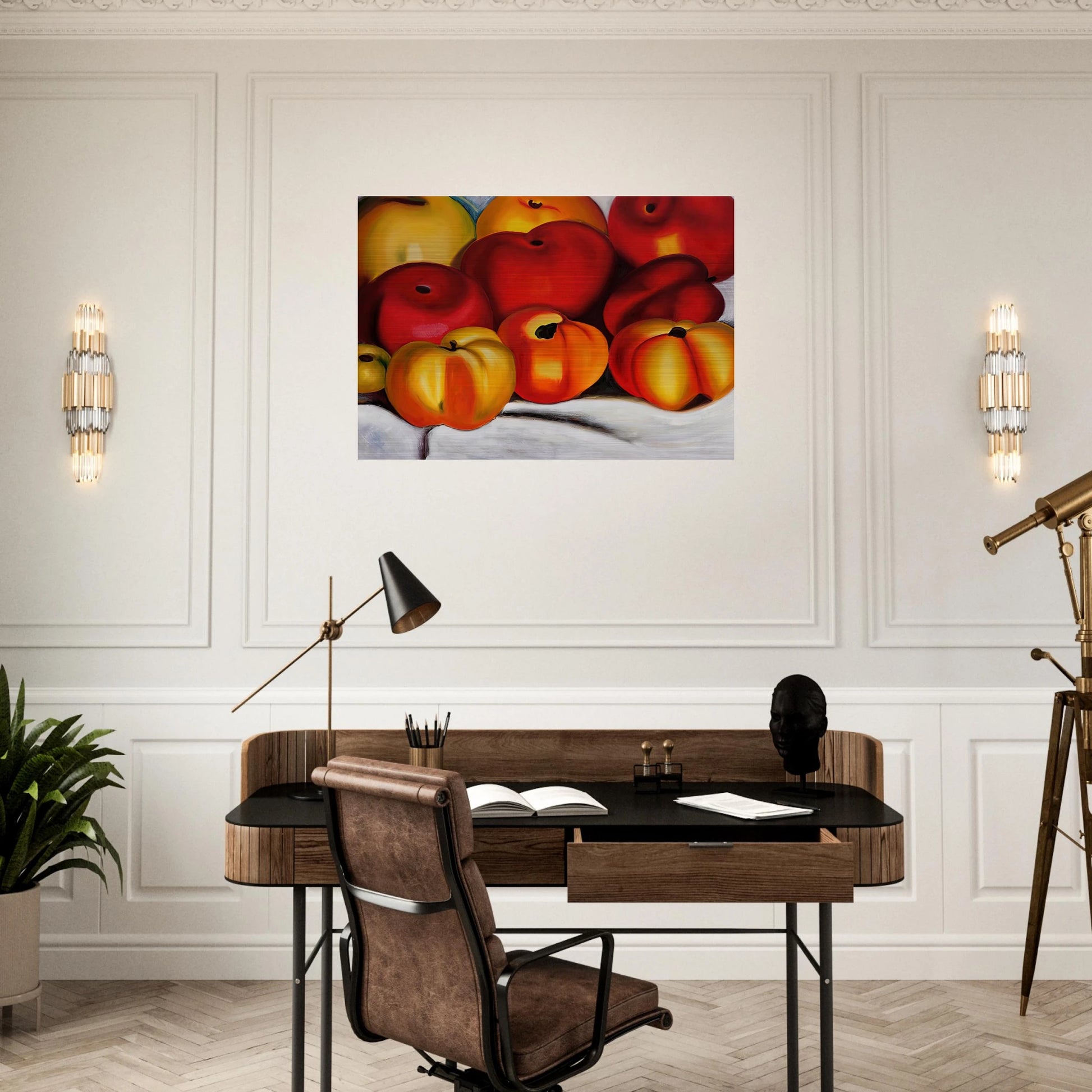 Apple Family II - Georgia O'Keeffe Brushed Aluminum Print - 70x100 cm / 28x40 inches | Georgia O'Keeffe Aluminum Print | Georgia O'Keeffe Prints