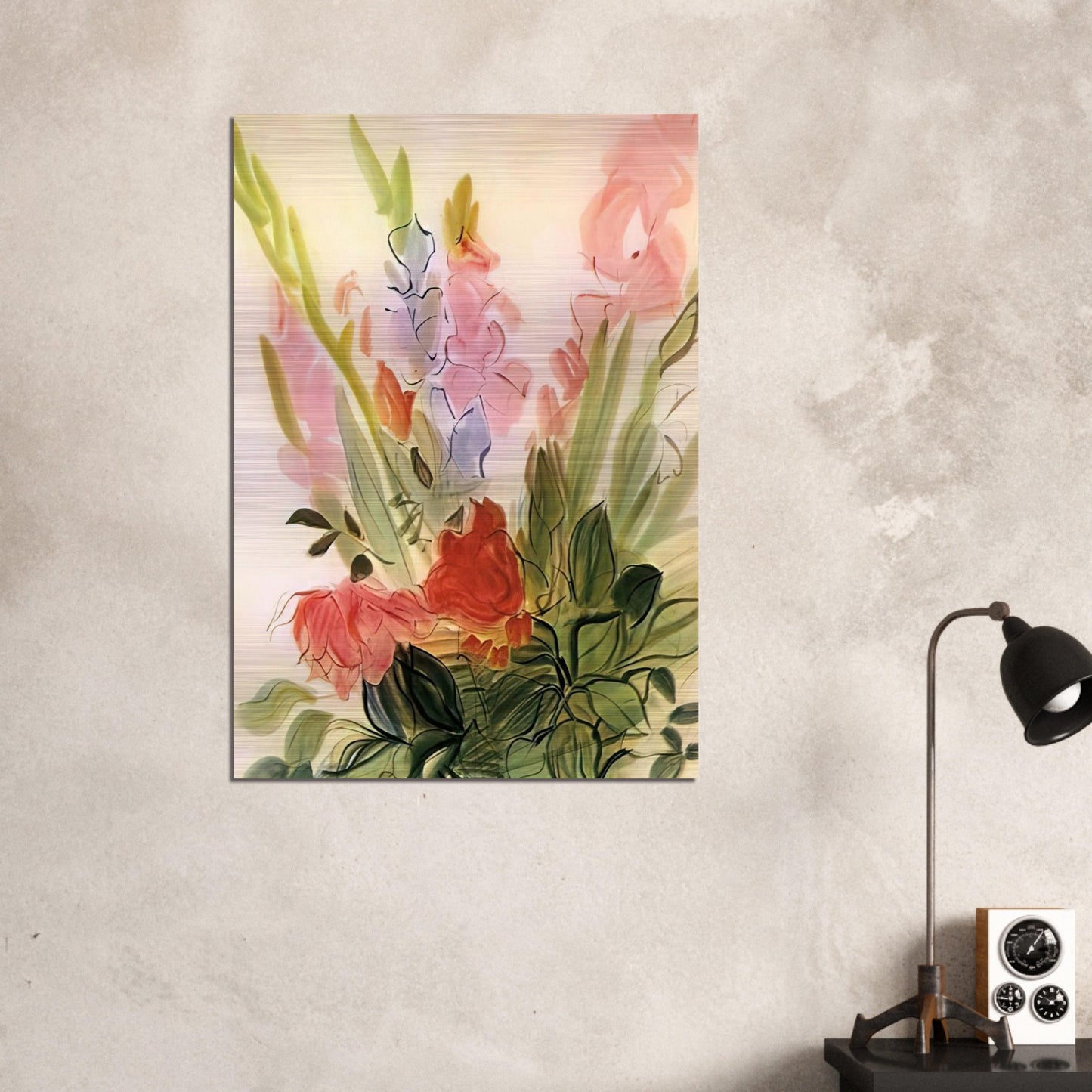 GLADIOLI 1942 - Raoul Dufy Brushed Aluminum Print - 70x100 cm / 28x40 inches | Raoul Dufy Aluminum Print | Raoul Dufy Prints